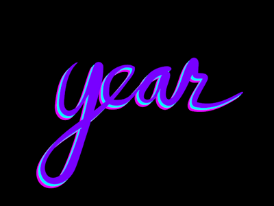 Year Writing animation cinema 4d cursive mograph motion design type word writing year