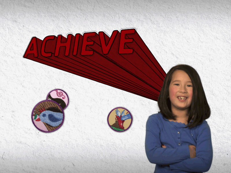 Achieve! animation cinema 4d commercial live action motion design motion graphics tv type typography