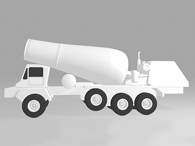 Cement mixer WIP-1 3d c4d cinema4d illustration model truck