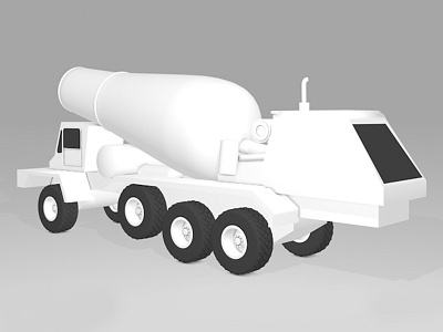 Cement mixer WIP-2 3d c4d cinema4d illustration model truck