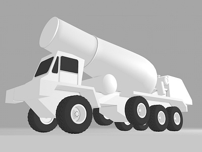 Cement mixer WIP-3 3d c4d cinema4d illustration model truck