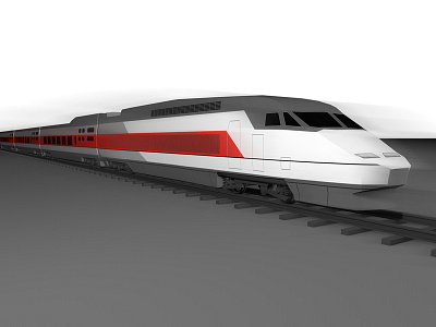 Highspeed 3d c4d cinema4d illustration modeling train