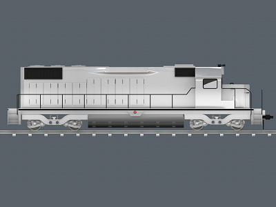 Locomotive side view 3d c4d cinema 4d digital art illustration locomotive railroad sideview train