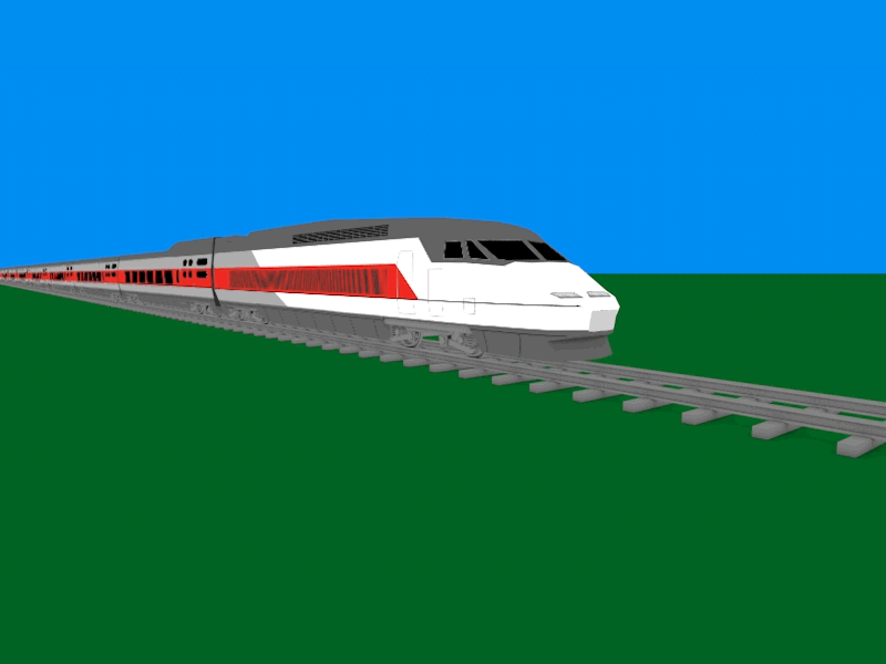 Highspeed Train Loop 3d animation c4d cinema4d digital art highspeed illustration loop motion train