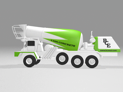 Cement Mixer Rotation 3d animation c4d cement cinema4d digital art illustration loop motion truck