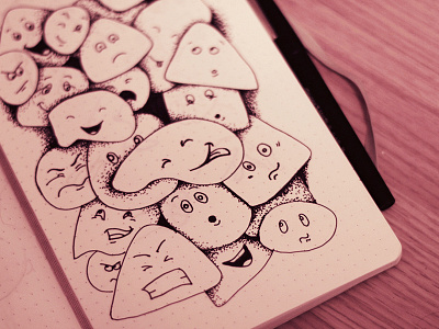 doodle expressions doodle dots drawing expressions face