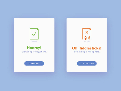 Fiddlesticks daily error fiddlesticks hooray message success ui