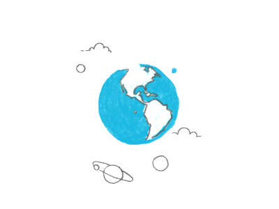 Globe initial sketch animation blue gif globe healthcare line planets