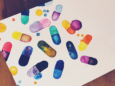 Too many pills drawing illustration many pill pills too watercolor