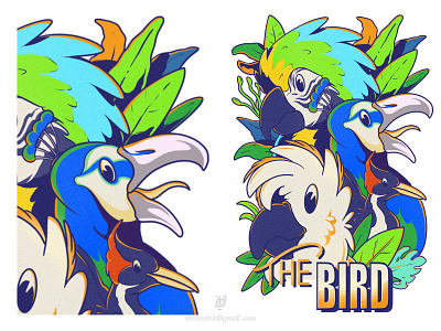 “The BIRDS” animation bird design forest graphic design illustration mvdswink nature parrot peacock woodpecker