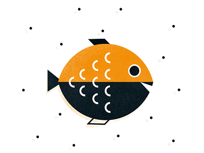 GoldFish fish grain illustration pattern smile vector vectorart