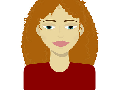 Portrait of girl design graphic design illustration vector