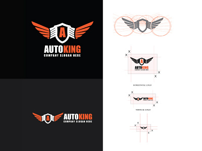 AUTO KING LOGO | branding design graphic design idea illustration logo typography ui ux vector