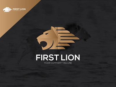 FIRST LION LOGO branding design graphic design idea illustration logo typography ui ux vector