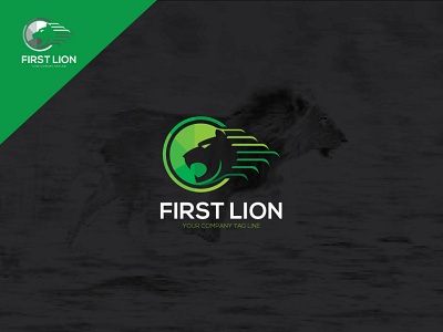 FIRST LION LOGO | branding design graphic design idea illustration logo typography ui ux vector