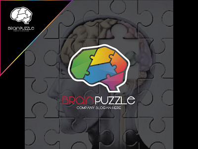 Brain Puzzle Logo| Branding| Logo Design| Modern| Luxury Logo| memory