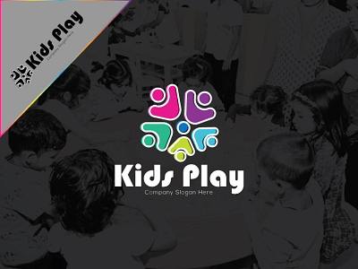 Kids Play Logo| Branding| Logo Design| Modern| Minimal| people