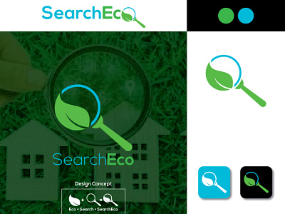 Search Eco Logo| Design| Logo| Branding| Modern| Minimal|