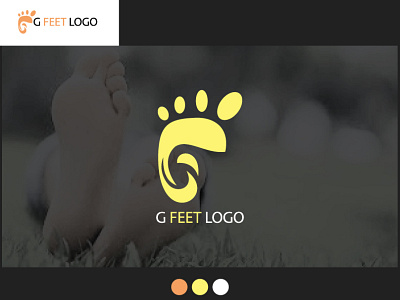 G Feet Logo| g Letter Logo| Logo Design| Feet Logo|