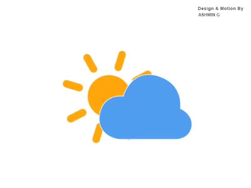 Weather animated icon designed