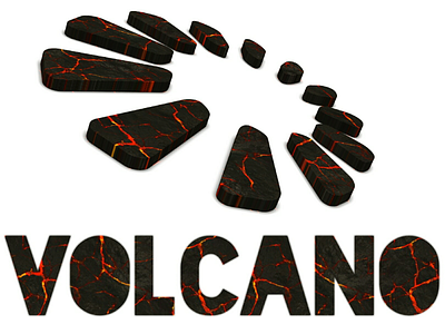 3D Logo Design for Volcano Spring 3d design logo design