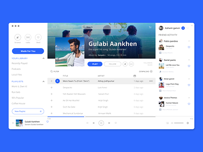 Music Player Designed for Web