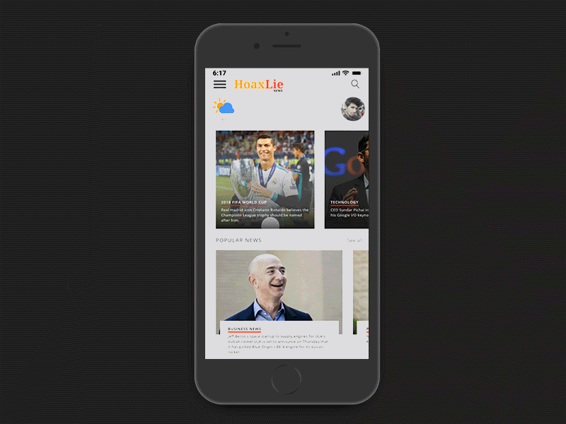 Live News app interaction design micro interaction news app news feed smootanimation userexperiencedesign userinterfacedesign