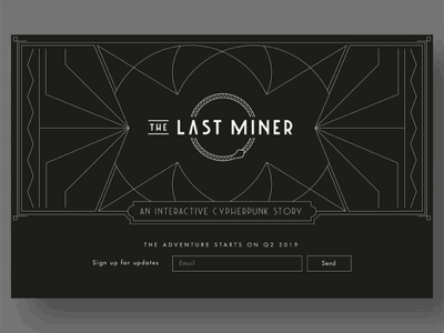 The Last Miner art deco design goodknifestudio graphic design web design