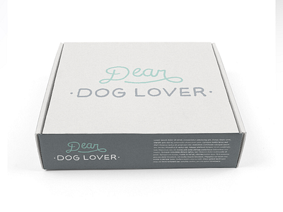 Packaging desing for Dear Dog Lover box design good knife studio lettering packaging pastel color palette