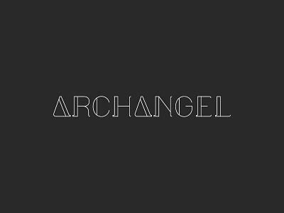 Archangel branding design good knife studio logo design thin lines typography