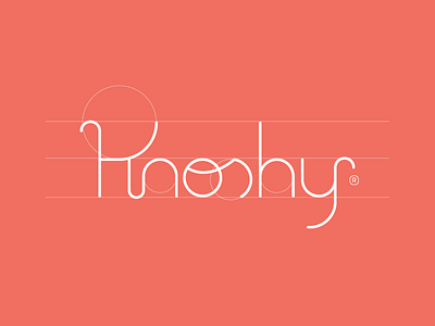 Knoshy branding custom knoshy lettering logo