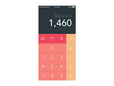 Calculator | Daily UI: 004 dailyui