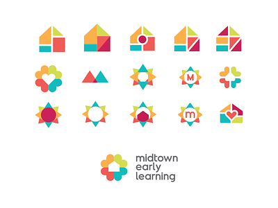 Midtown Early Learning logo brainstorm graphic design logo design process small business