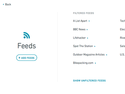 Feed Rinse Feed List accordion feed rinse minimal sneak peek white