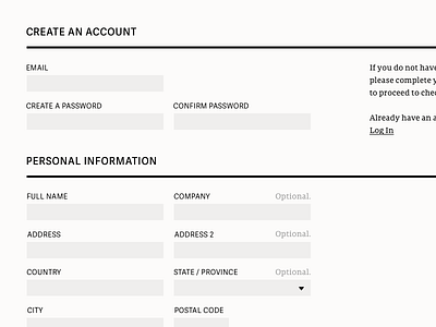 Checkout Sneak Peek adelle sans checkout ecommerce form