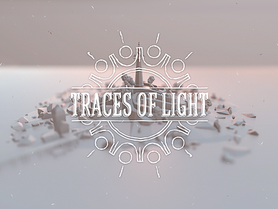 Traces of Light game island lighthouse logo low poly traces of light