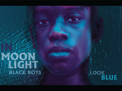 "In Moonlight black boys look blue" design movies poster