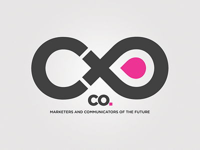 Logo concept for CO. co communicators concept dark gotham infinity logo magenta marketers marknadsakademien minimal pink symbol white