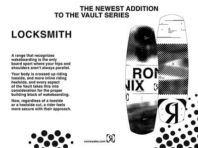 Locksmith - Ronix Watersports advertisement black boat concept design graphic design lake mockup pattern summer typography wakeboard wakeboarding wakesurt water waterskiing watersports white