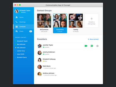 Desktop Communication App