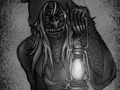 The Goblin of Easton character creepy folklore horror illustration