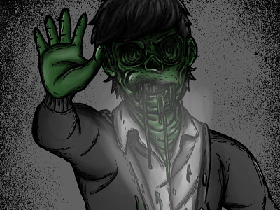 Greenman from Pennsylvania character creepy folklore horror illustration