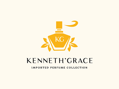 KG Kenneth' Grace brand identity branding cologne design illustration local logo perfumes perspective spray typography