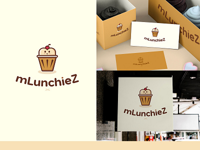 mLunchiez brand identity cake cake logo cake shop cupcakes food logo pantone