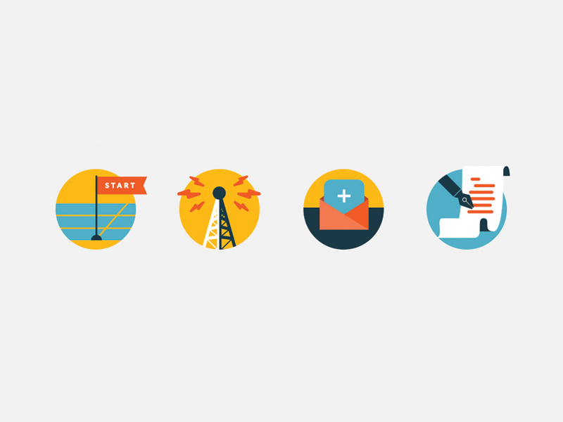 On-boarding Icons by Tom Windsor on Dribbble