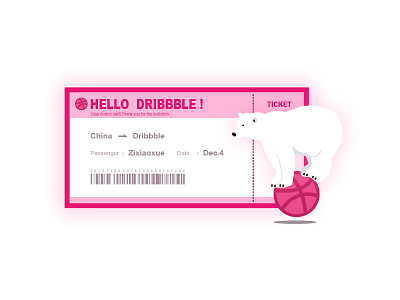 Hello dribble! first hello invite