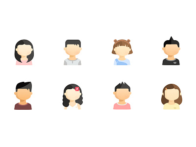 User Faces faces flat head icon illustrator portrait user