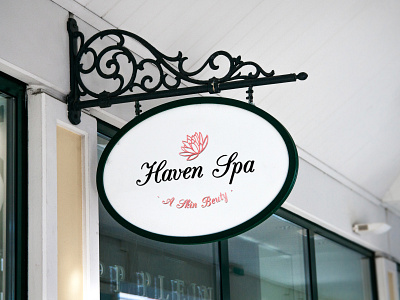 Logo Haven Spa brand design flat icon identity illustration logo typography website