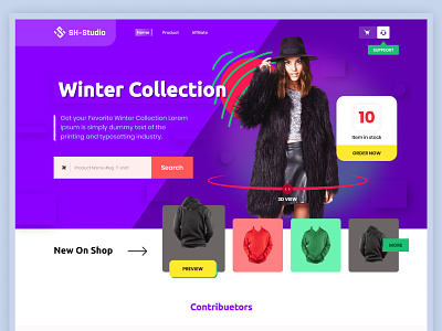 Fashion e-commerce website ui design