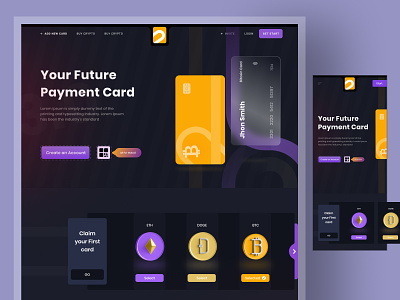 Crypto Bank web lending Page UI design crypto design home page landing product ui ux web web page website
